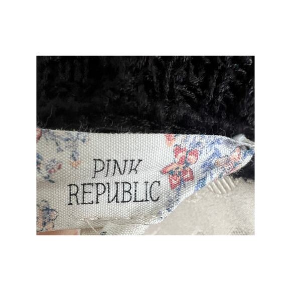 Pink Republic Open Sweater Knit Cardigan Geometric Pattern Medium - Picture 5 of 8